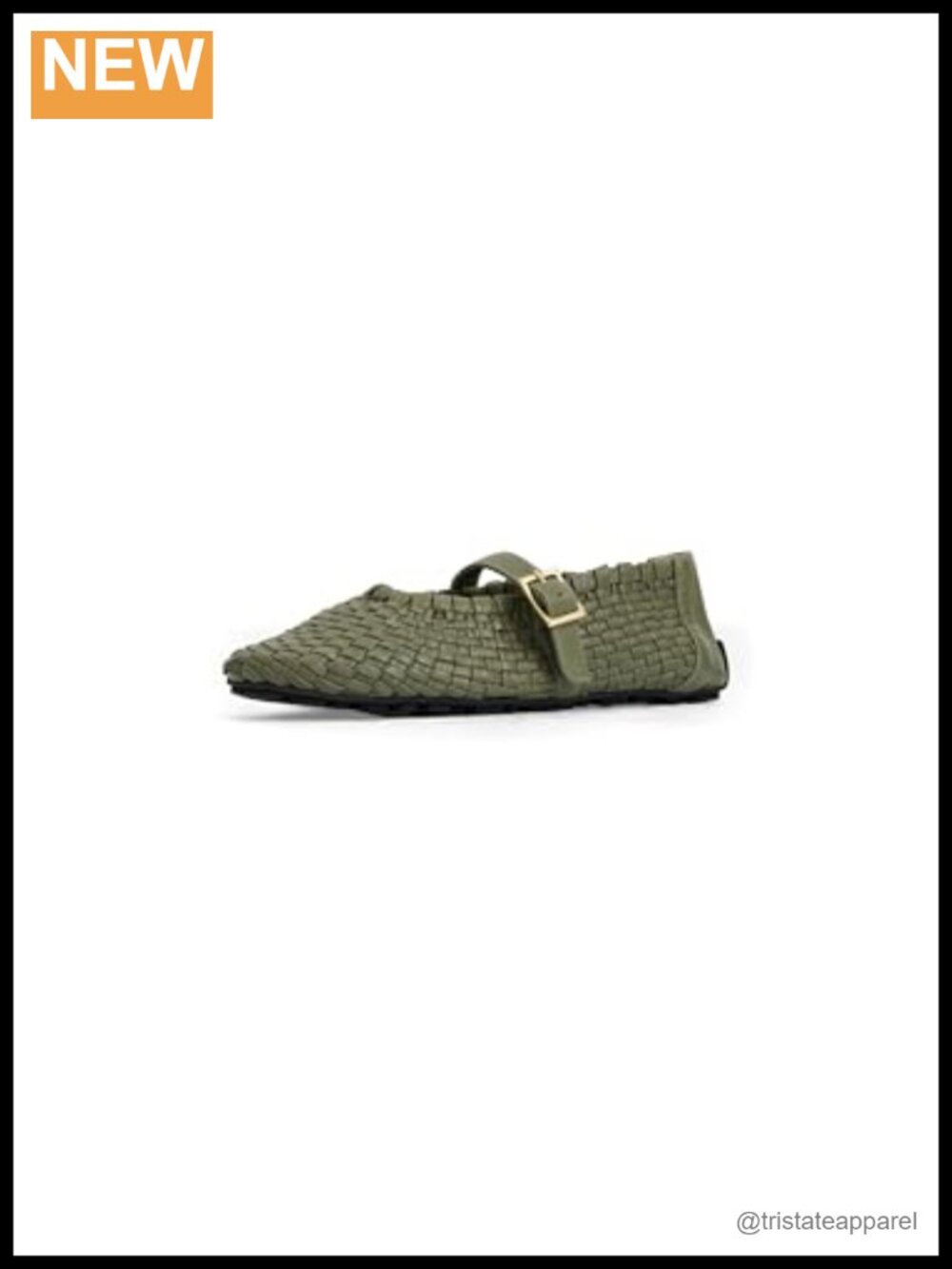Aquatalia Quello Leather Mary Jane Flats Buckle Made in Italy Round Toe